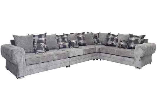 Verona 7 Seater - Left Hand - Chenille - Sofa Empire UK