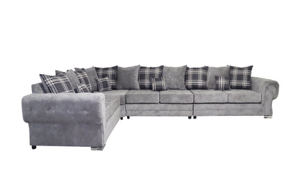 Verona 7 Seater - Right Hand - Chenille - Sofa Empire UK