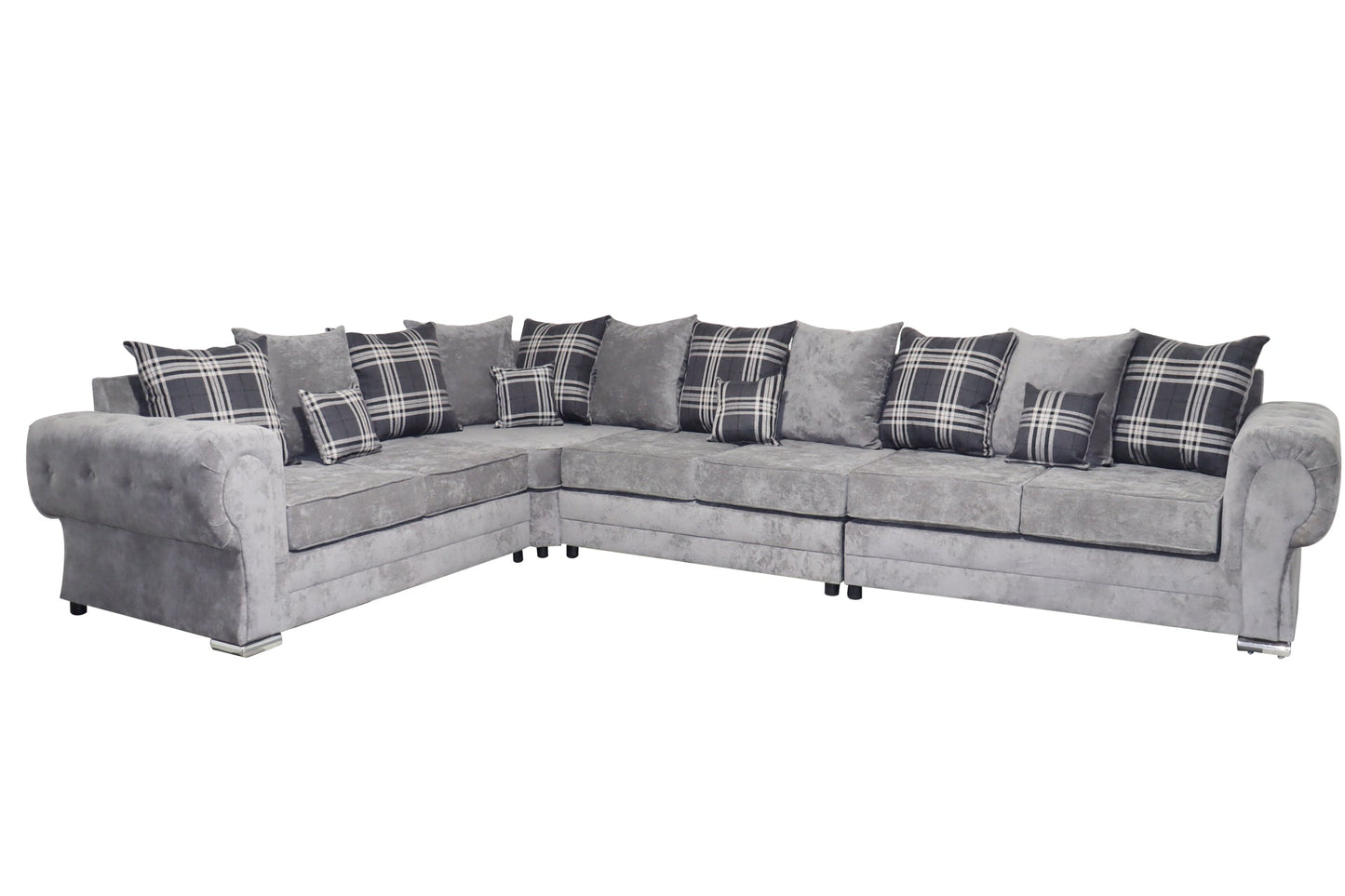 Verona 7 Seater - Right Hand - Chenille - Sofa Empire UK