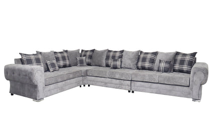 Verona 7 Seater - Right Hand - Chenille - Sofa Empire UK