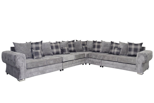 Verona 8 Seater - Left Hand - Chenille - Sofa Empire UK