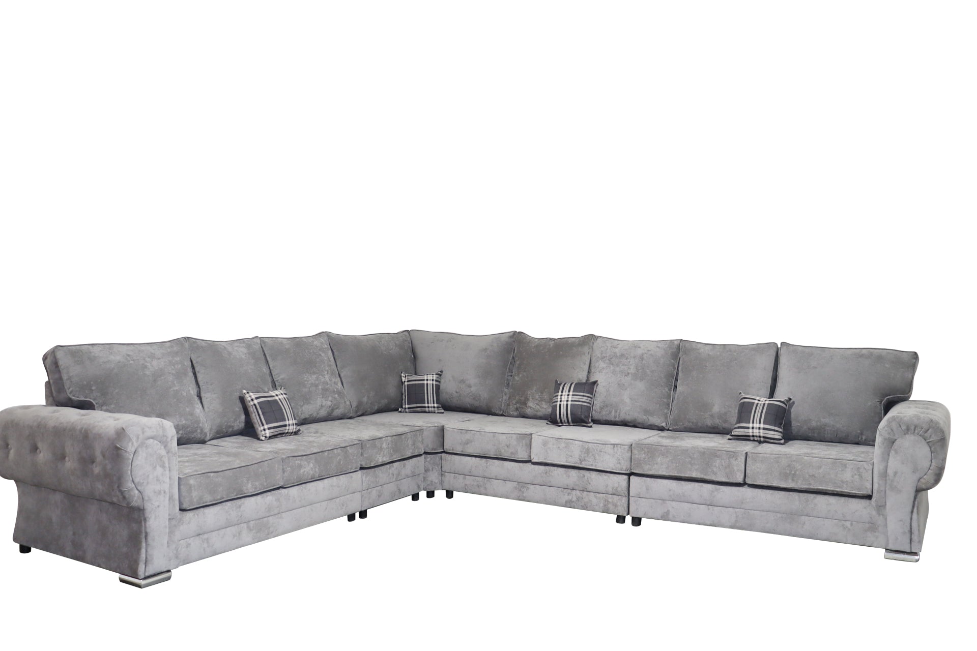 Verona 8 Seater - Right Hand - Chenille - Sofa Empire UK