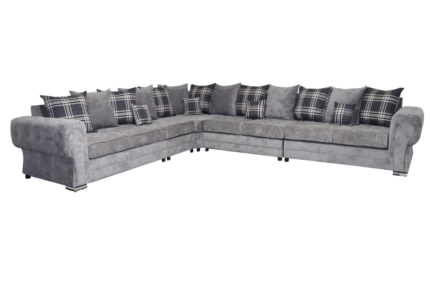 Verona 8 Seater - Right Hand - Chenille - Sofa Empire UK