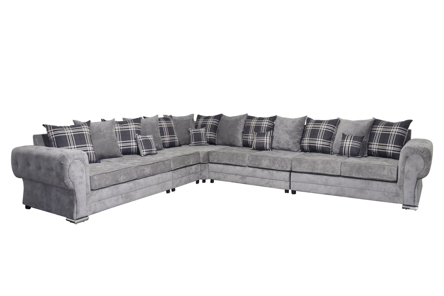 Verona 8 Seater - Right Hand - Chenille - Sofa Empire UK