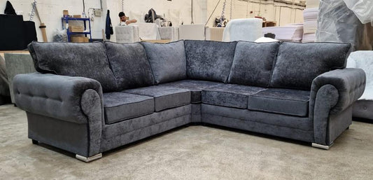 Verona Corner - Coal Fullback - Sofa Empire UK