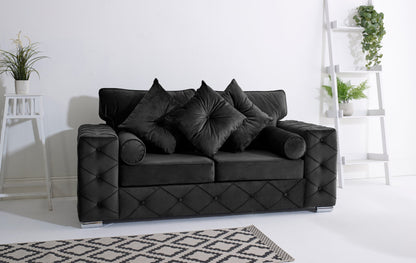 Milton 3+2 Fullback + Bolster / Buttoned Cushions - Sofa Empire UK